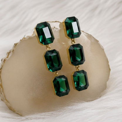 Gold Plated Kundan Drop Earrings