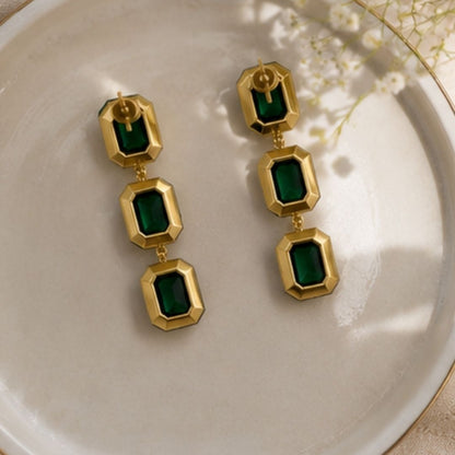 Gold Plated Kundan Drop Earrings