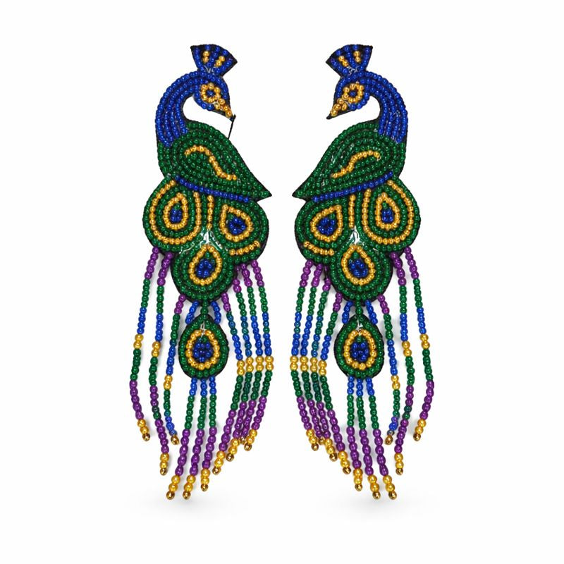 Multicolour Butterfly Seed Bead Earrings