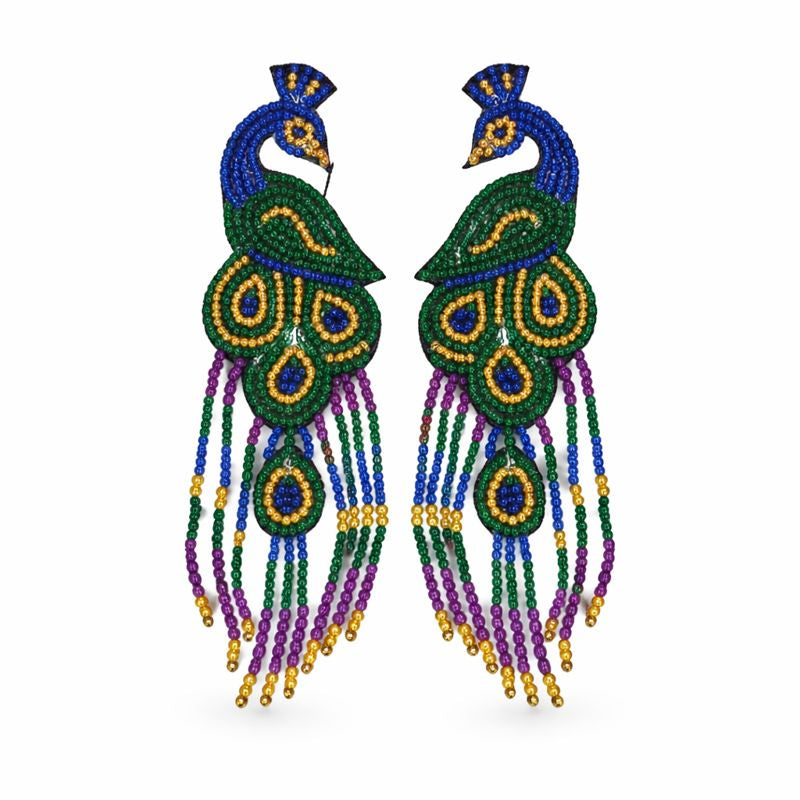 Multicolour Butterfly Seed Bead Earrings