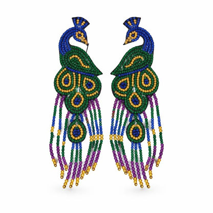 Multicolour Butterfly Seed Bead Earrings