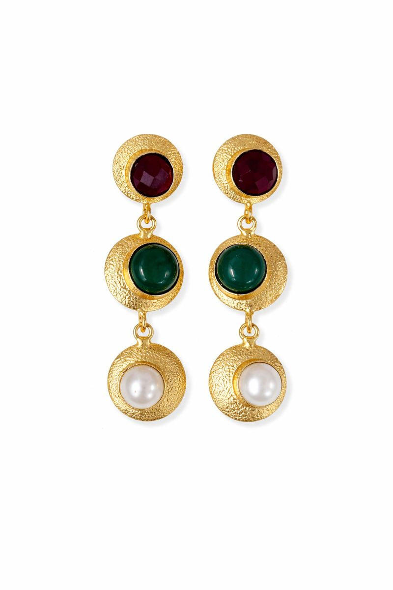 Gold Plated Semi-Cultured Pearl Earrings