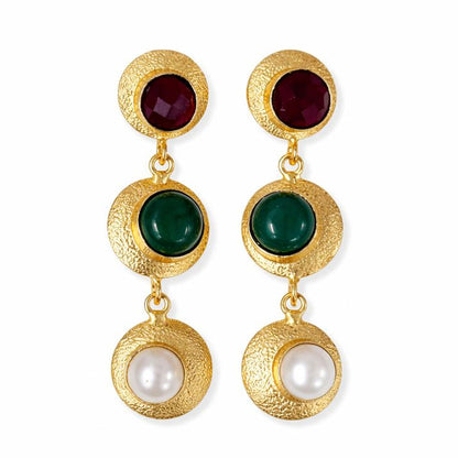 Gold Plated Semi-Cultured Pearl Earrings