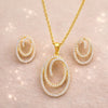 Gold-Plated Cubic Zirconia Pendant Set