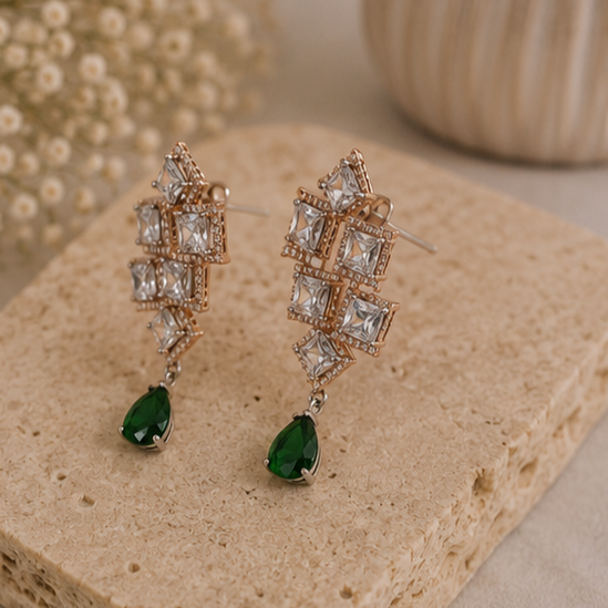 Gold Plated CZ Earrings
