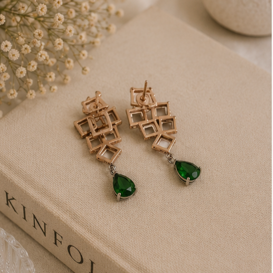 Gold Plated CZ Earrings