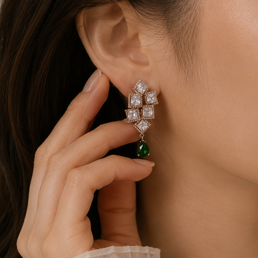 Gold Plated CZ Earrings