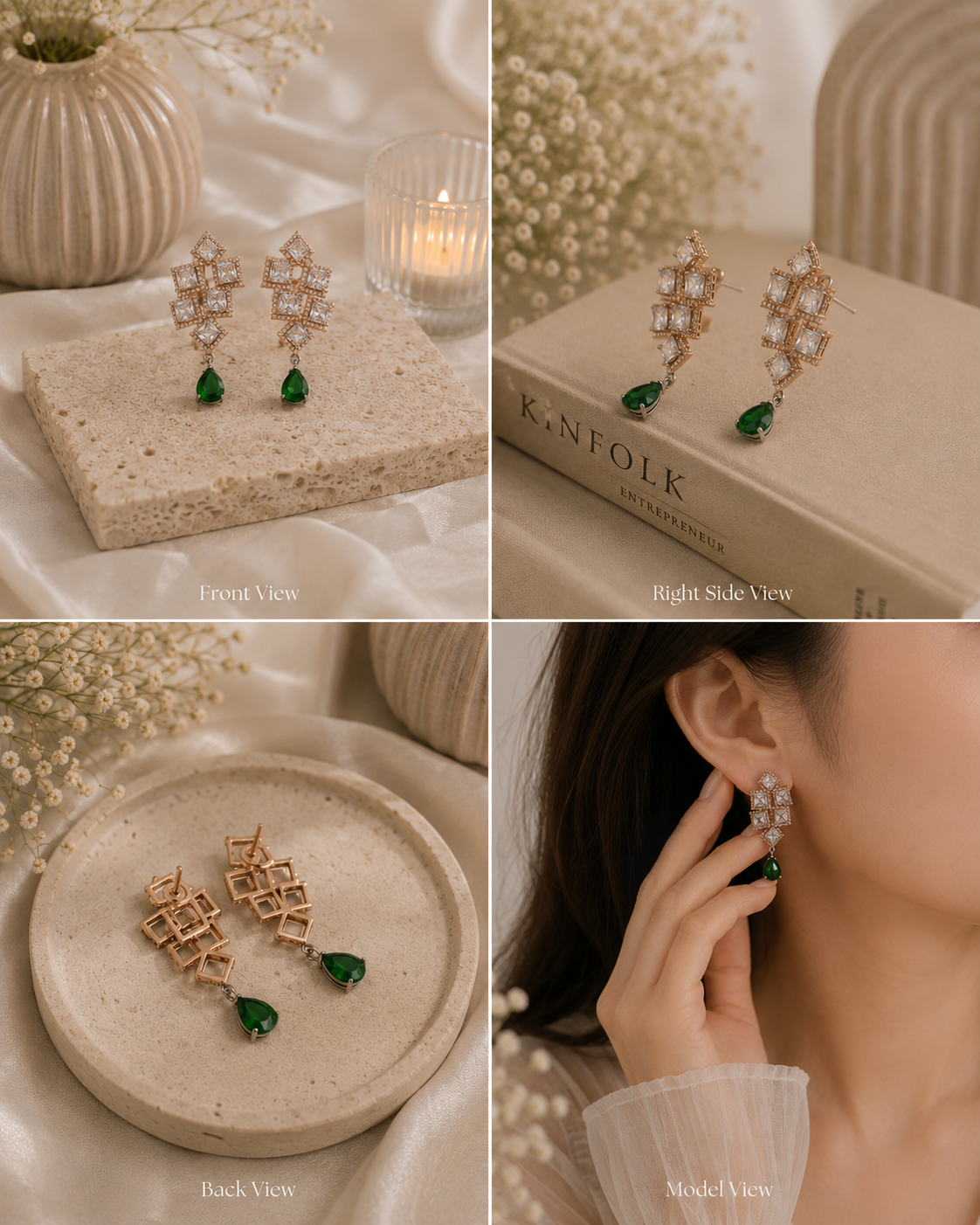 Gold Plated CZ Earrings