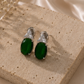 Rhodium Plated Cubic Zirconia Earrings