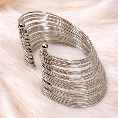Oxidized Multi-Wire Statement Bangle
