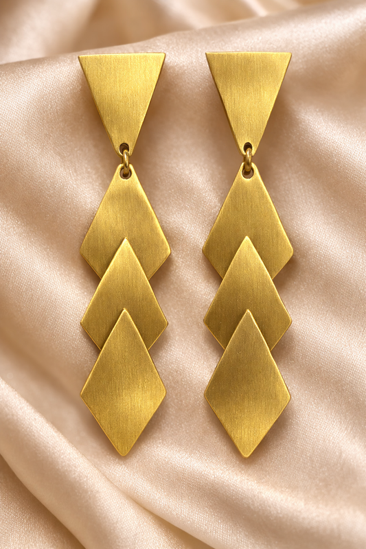 Gold Plated Geometric Earrings