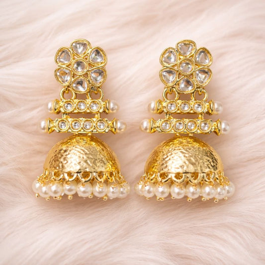 Gold Plated Kundan Earrings