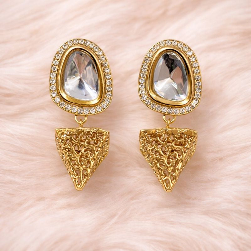 Gold Plated Kundan Earrings