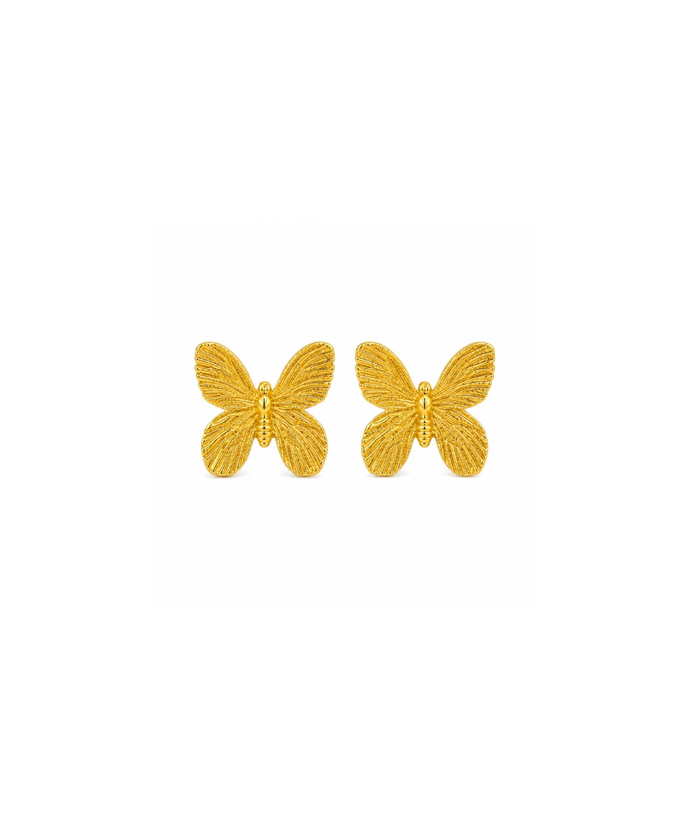 Gold Plated Butterfly Earrings