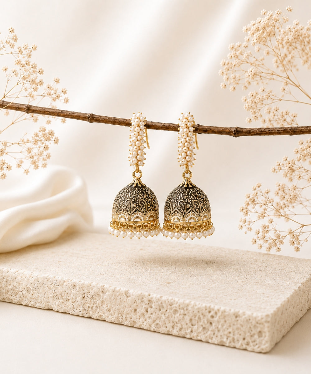 Gold Plated Pearl Drop Earrings