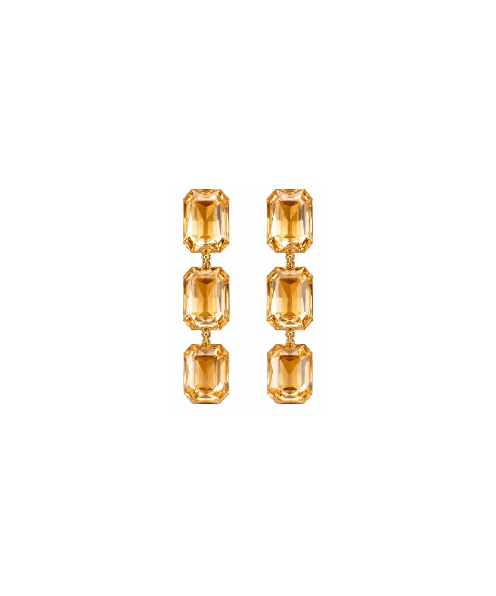 Gold Plated Kundan Drop Earrings