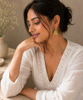 Emerald Grace Gold-Plated Pearl Drop Jhumki Earrings