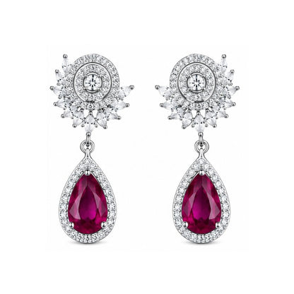 Rhodium Plated CZ Earrings
