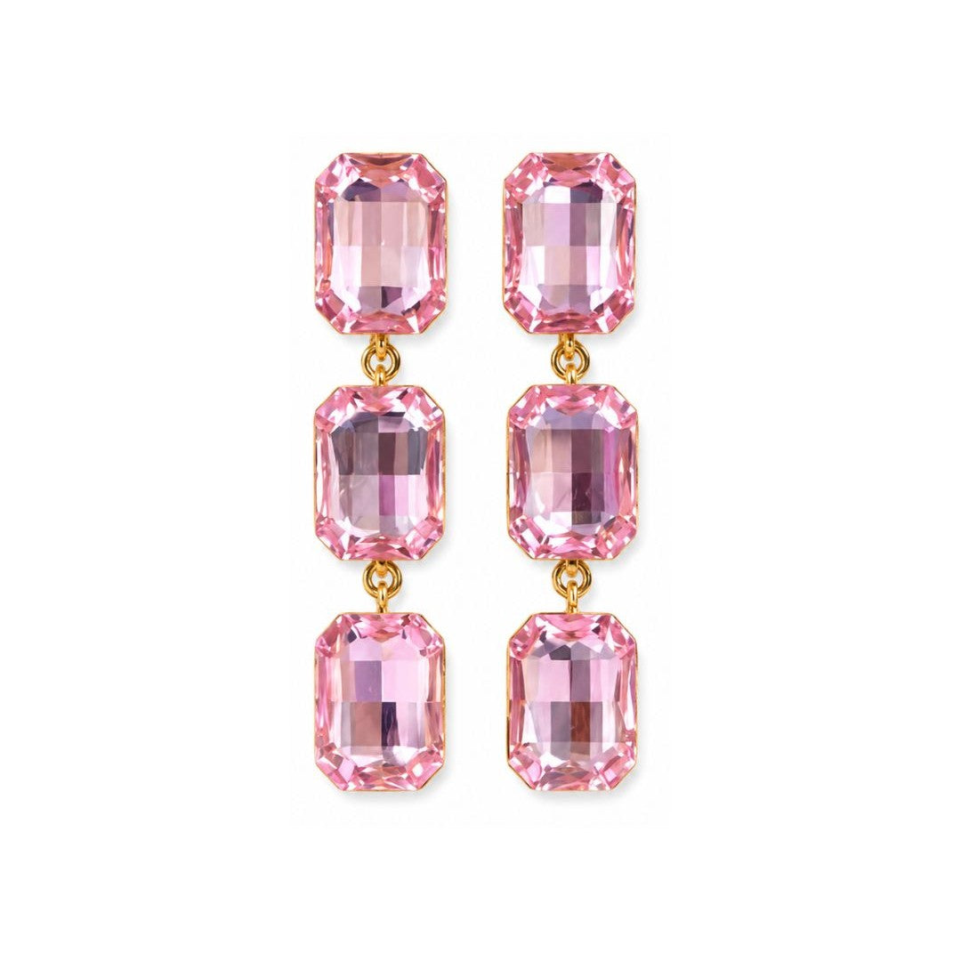 Gold Plated Kundan Drop Earrings