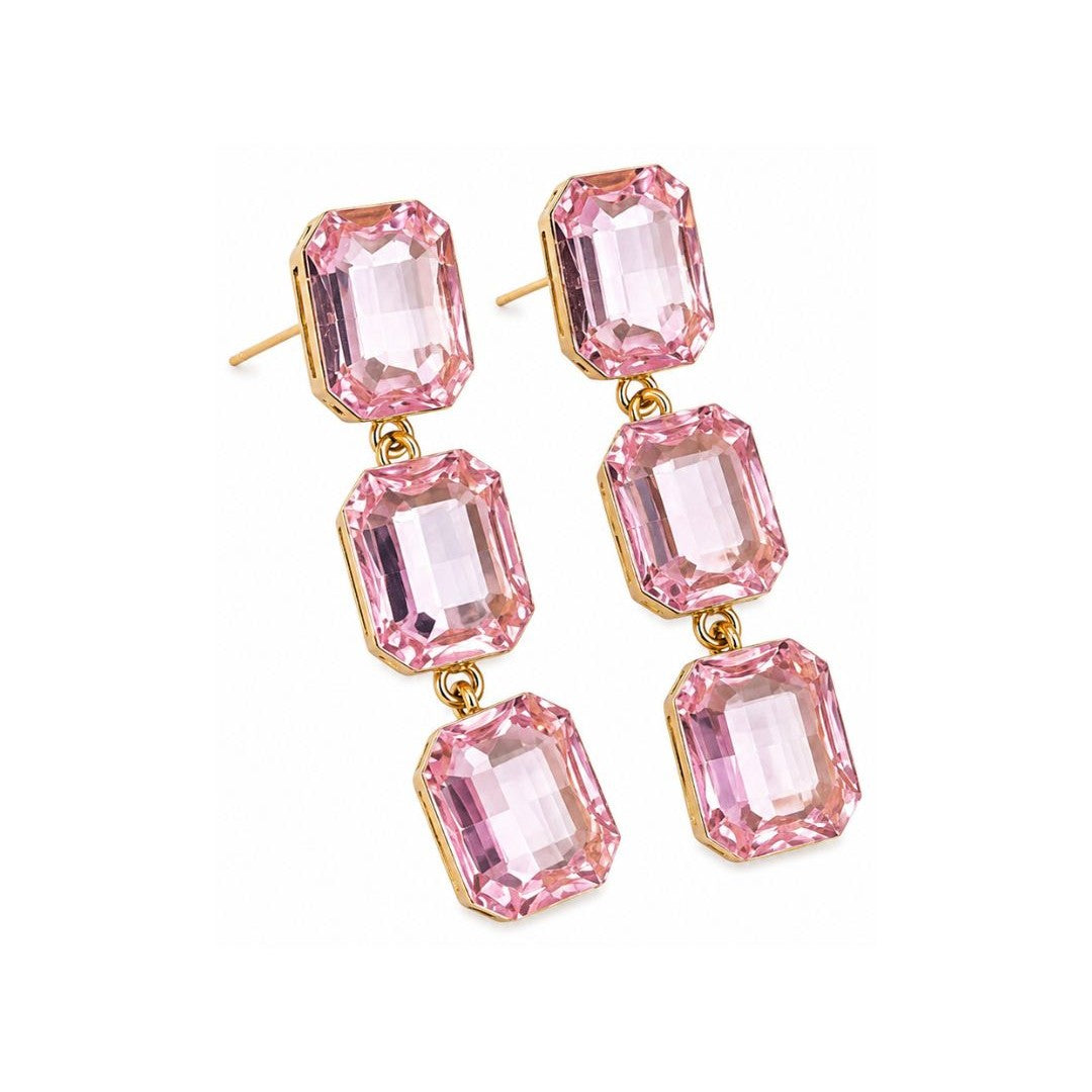 Gold Plated Kundan Drop Earrings