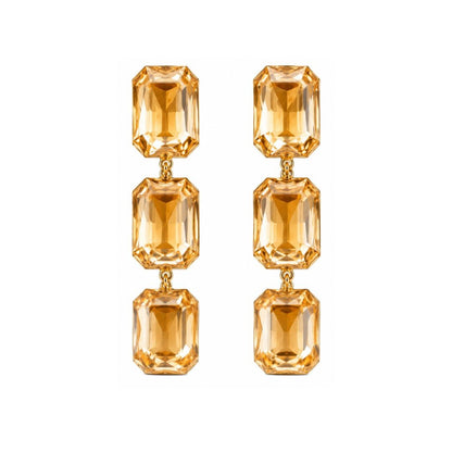 Gold Plated Kundan Drop Earrings