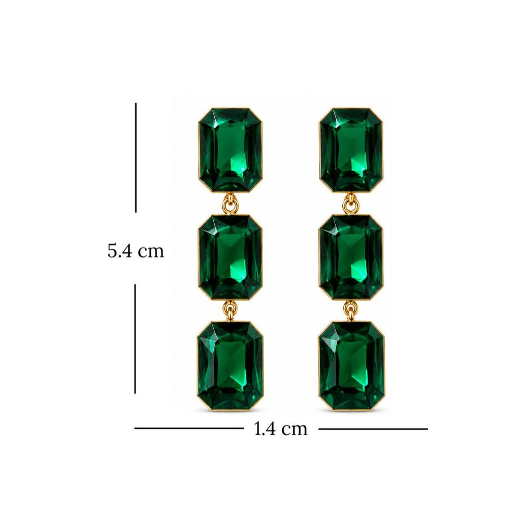 Gold Plated Kundan Drop Earrings
