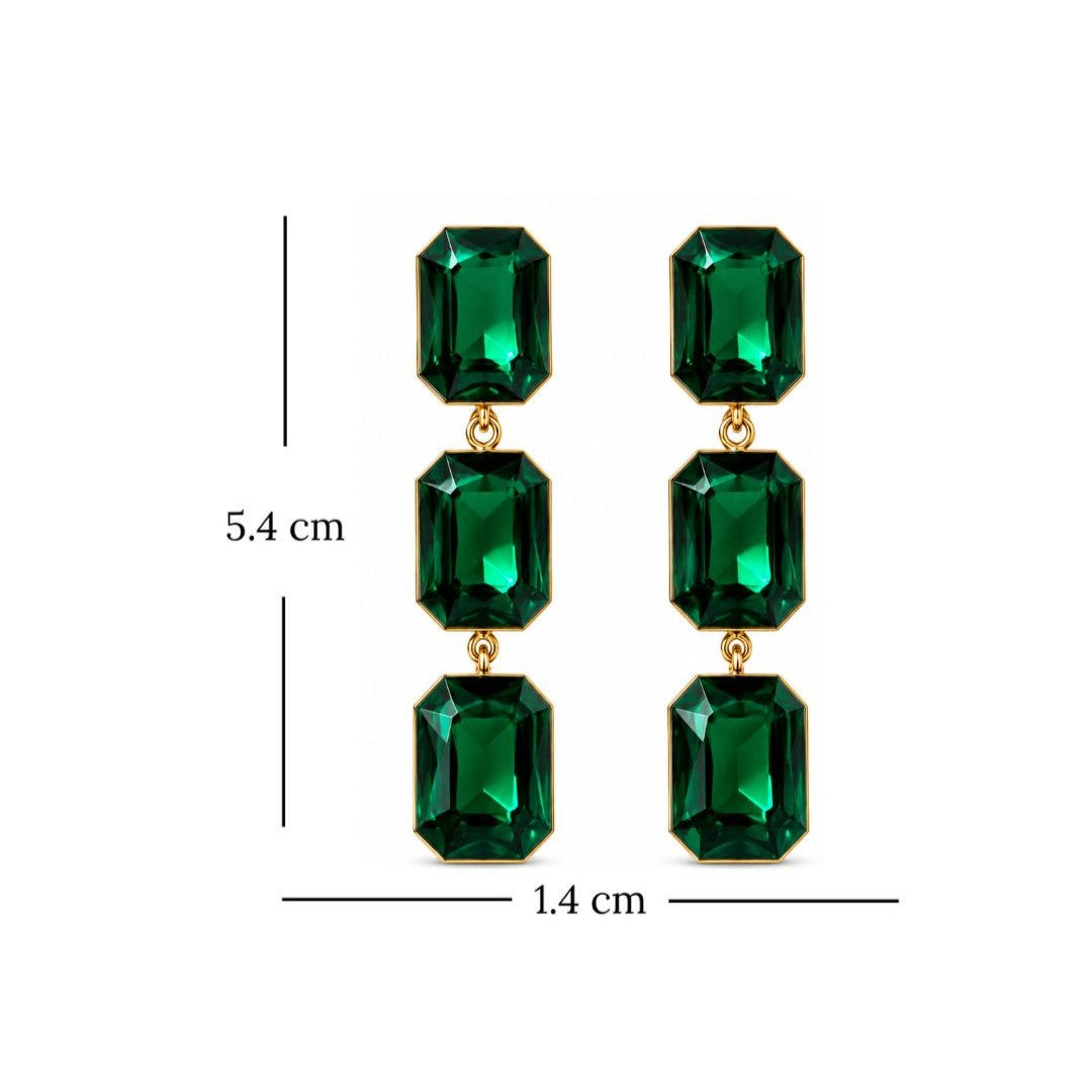 Gold Plated Kundan Drop Earrings