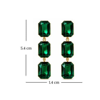 Gold Plated Kundan Drop Earrings