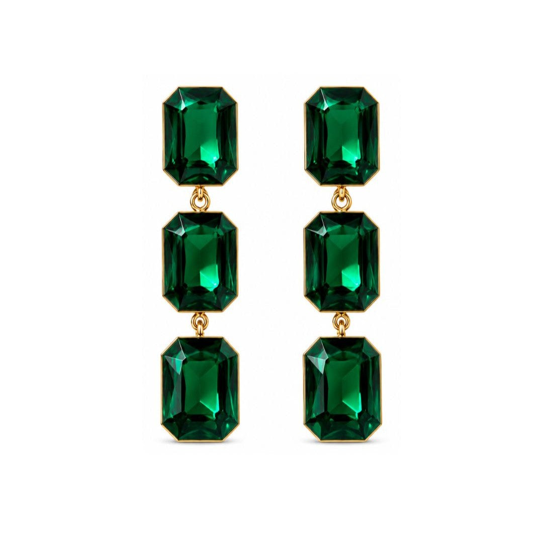 Gold Plated Kundan Drop Earrings