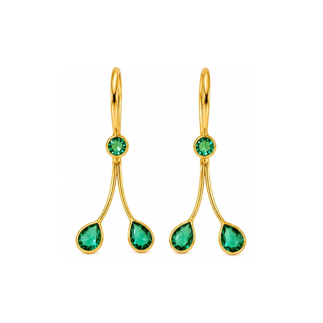 Gold Plated CZ Earrings
