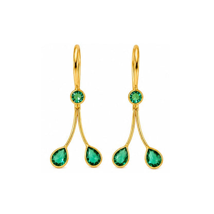 Gold Plated CZ Earrings