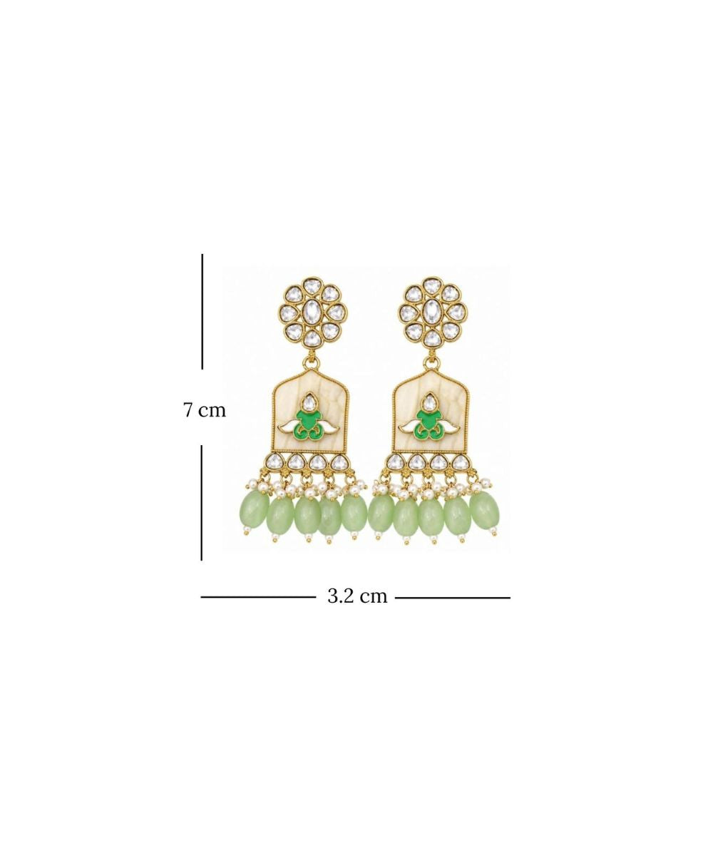Gold Plated Kundan Earrings