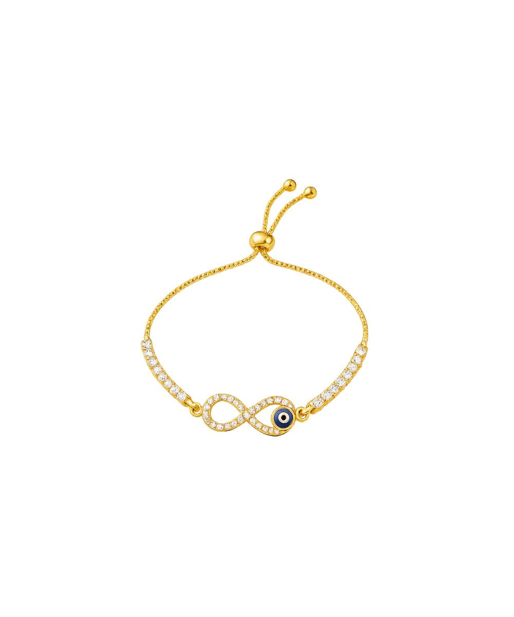 Evil Eye Infinity Bracelet with Cubic Zirconia