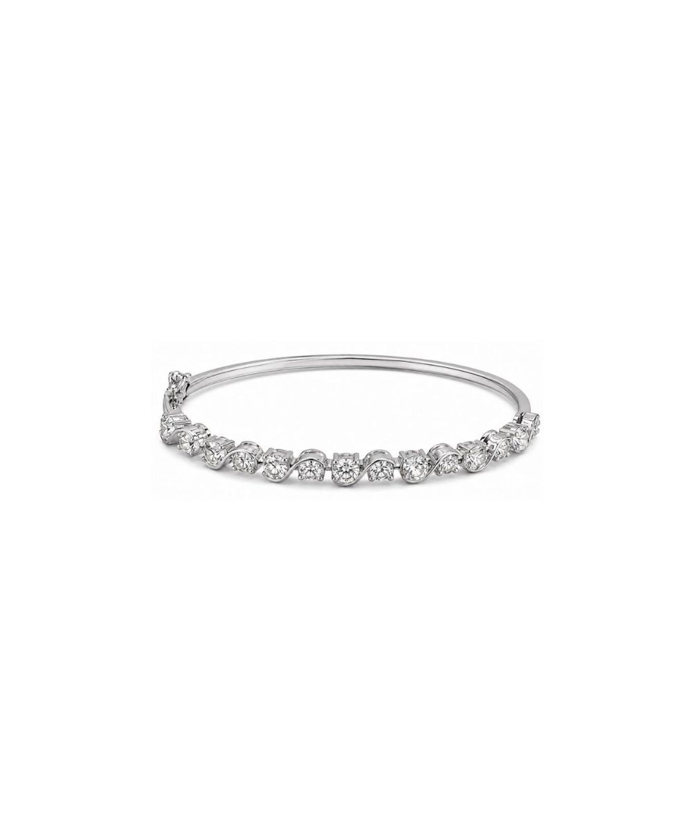 Rhodium Plated Cubic Zirconia Bracelet