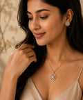 Gold Plated Cubic Zirconia Pendant Set
