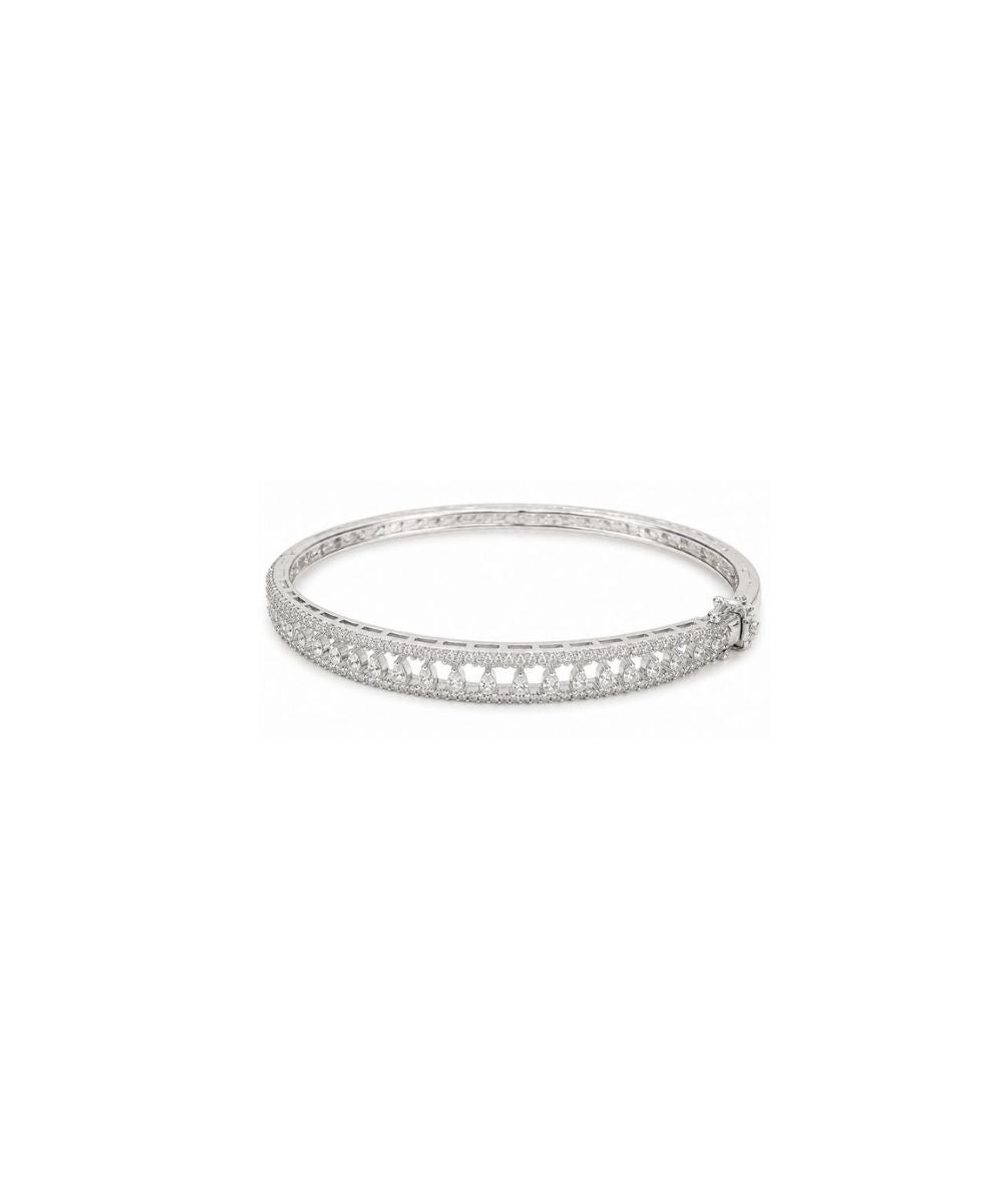 Rhodium Plated Cubic Zirconia Bracelet