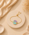 Gold-Plated Half-Moon Adjustable Bracelet