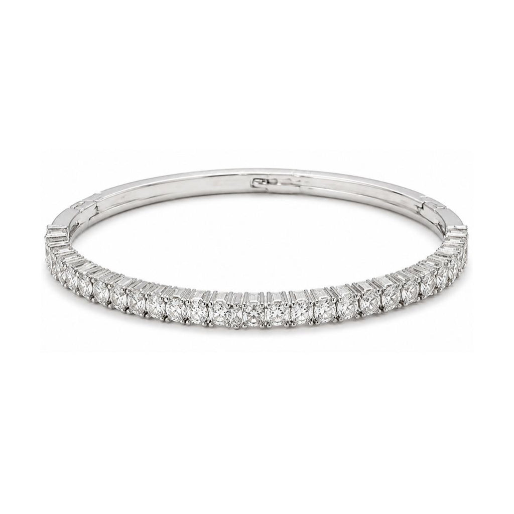 Rhodium Plated Cubic Zirconia Bracelet