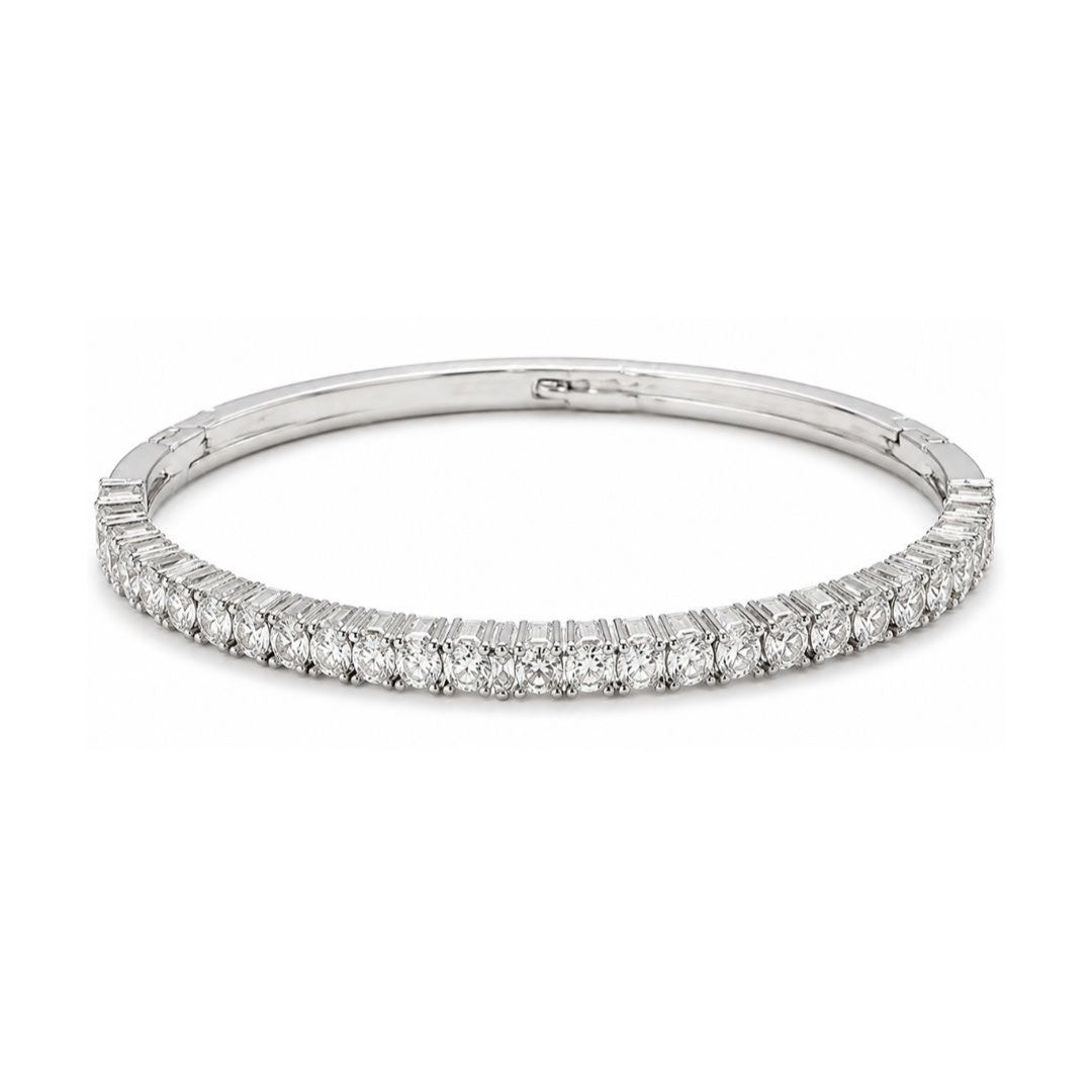 Rhodium Plated CZ Bracelet