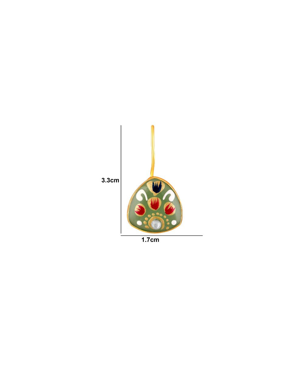 Gold Plated Hand-Painted Earrings