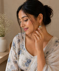 Classic Gold-Plated Pearl Drop Jhumki Earrings