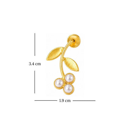 Gold Plated Pearl Earrings