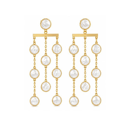 Gold Plated Pearl Earrings