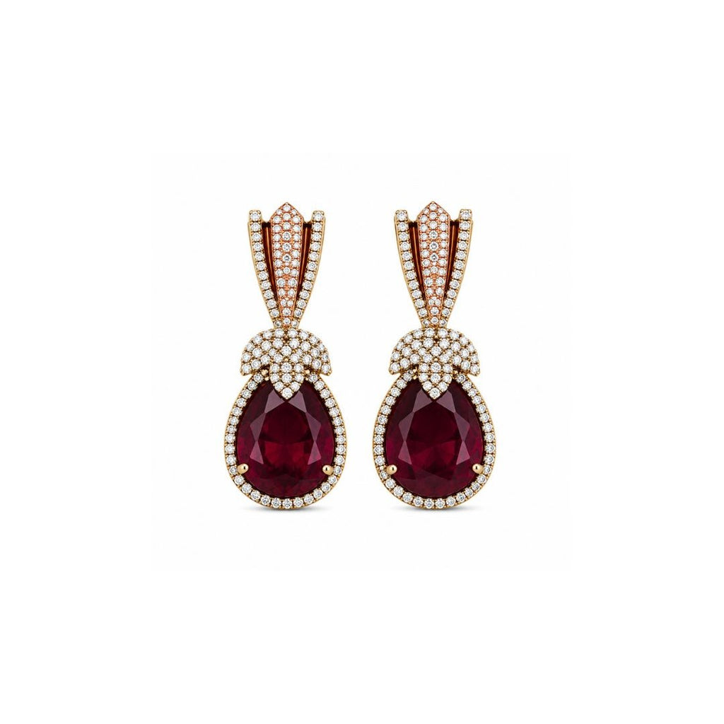 Rhodium Plated Cubic Zirconia Earrings