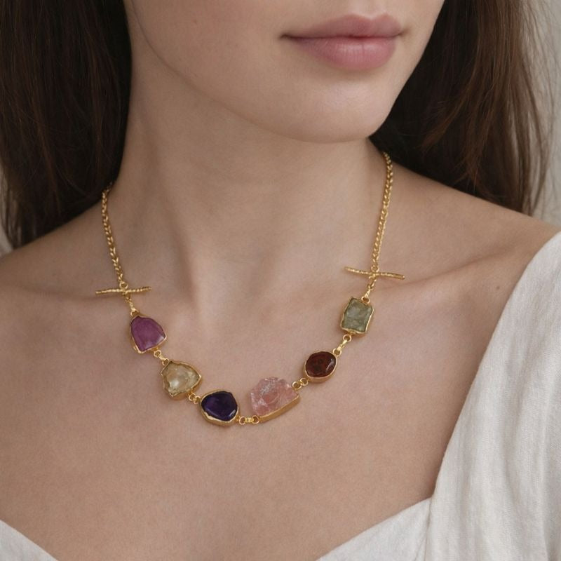 Gold Plated Semi Cultured Pearl Choker Set