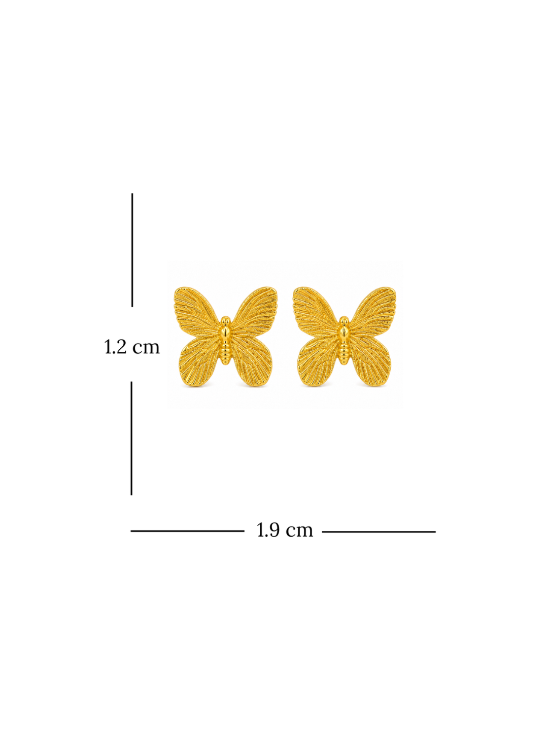 Gold Plated Butterfly Earrings