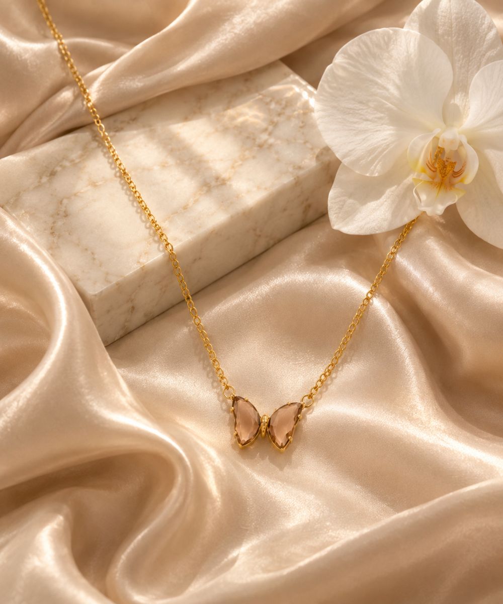 Gold‑Plated Butterfly Charm Pendant Chain