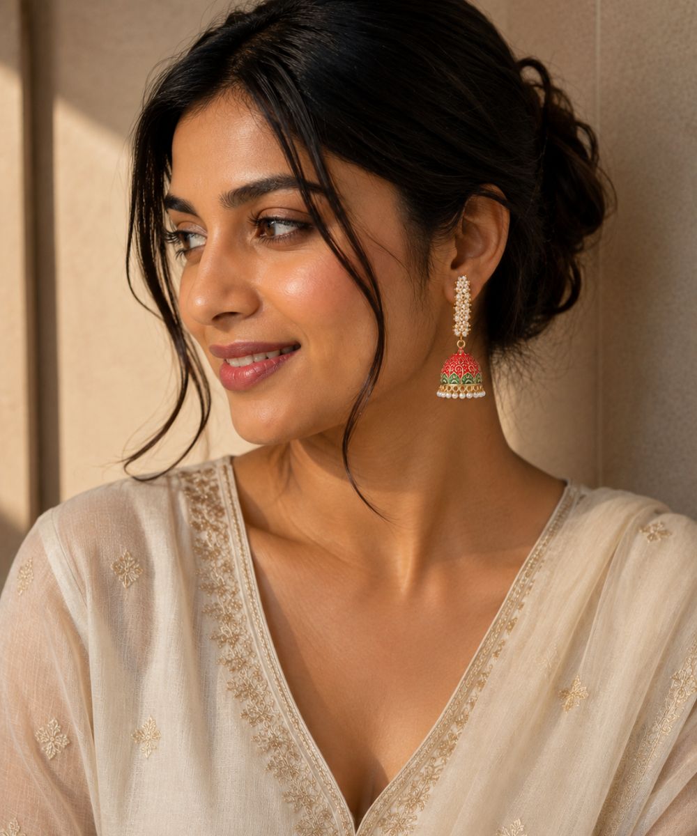Gold Plated Pearl Drop Earrings