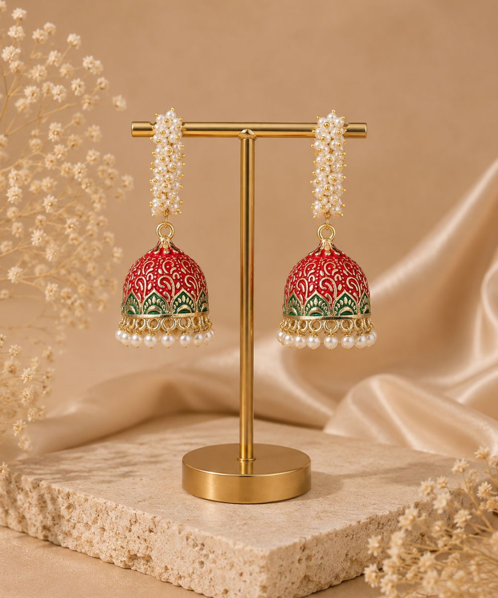 Gold Plated Pearl Drop Earrings