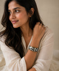 Gold Plated Aurora Stone Chip Bangle